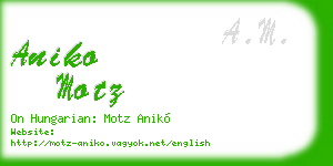 aniko motz business card